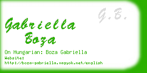 gabriella boza business card